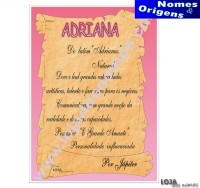 Dilpoma Nome "Adriana"