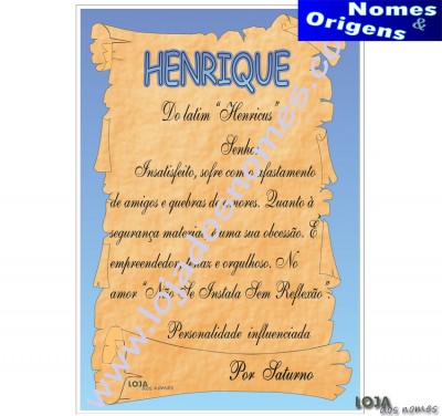 Dilpoma Nome "Henrique"