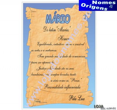 Dilpoma Nome "Mário"