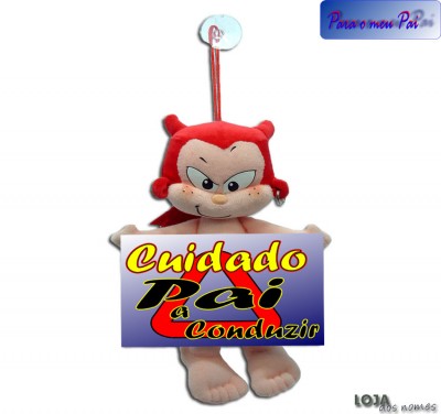 Diabo em peluche de c/placa 26 cm