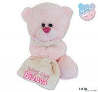 Urso Baby Girl C/ Manta 14cm 700SN0790B